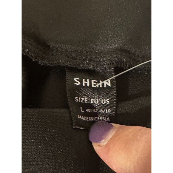 SHEIN Black Skater Skirt, Large EUC - Picture 4 of 5